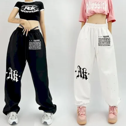 Women's Wide Leg Pants Sport  Sweatpants Sports Lounge Pants Pocket High Waist Bottoms Athleisure Gym Workout Fall Fashion Outdoor Sports Running Loose Fit Sportswear Activewear Black White