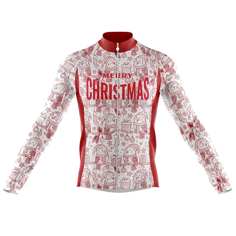 yedphj1636365941245.webp Men's Cycling Jersey Snowflake Ugly Christmas funny christmas Long Sleeve Bike Top with 3 Rear Pockets Mountain Bike MTB Road Bike Cycling Quick Dry Reflective Strips Back Pocket Moisture Wicking - Image 1