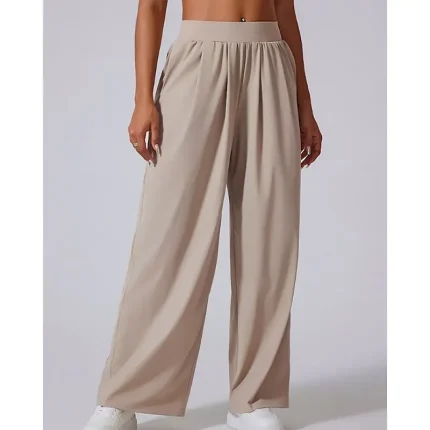 Women's pilates leggings fitness pants sport pants Sun Protection Pilates Running Fitness Pants Solid Color Apricot Khaki Fall Winter Sports Activewear Micro-elastic